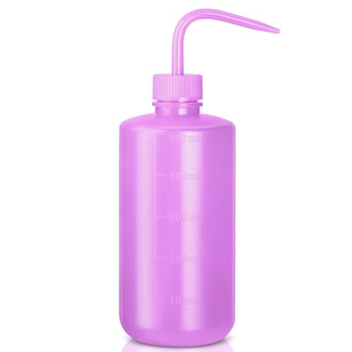 Valchoose 500ML Lash Water Bottle Squeezer, Translucent Purple, 1 Pack - color: Purple, size: 16.9 Ounces