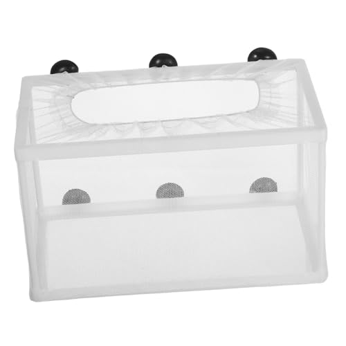 Kisangel Fish Net Hatchery Incubator with Suction Cup Large Fry Isolation Box for Aquarium Mesh Construction for Fish Breeding and Protection