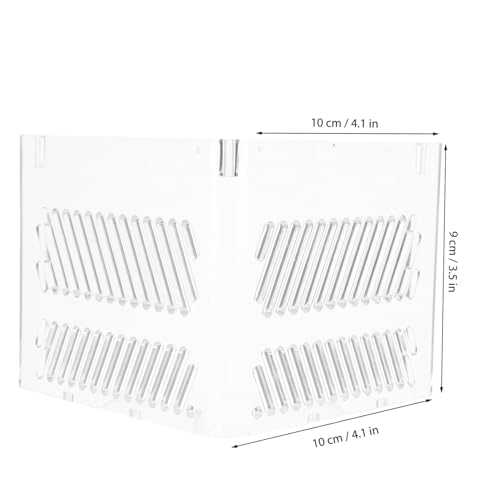 Hemoton Aquarium Divider Acrylic Grid Fish Tank Pump Guards Isolation Box for Easy Setup