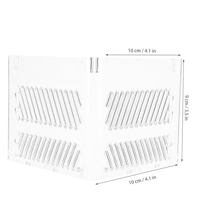 Hemoton Aquarium Divider Acrylic Grid Fish Tank Pump Guards Isolation Box for Easy Setup