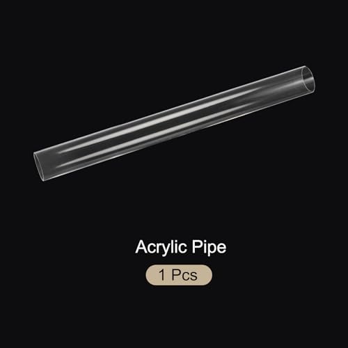 18" Clear Plastic Rigid Pipe 41mm ID x 45mm OD (1 5/8" ID x 1 3/4" OD) Acrylic Round Tubing, [for Plumbing,Hydraulics,Pneumatics,Aquarium] - size: 1.625" x 1.75"