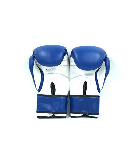 Boxing Gloves Blue Kickboxing, Grappling, Fighting, Muay Thai Training Boxing Bag Gloves, Punch Bags and Focus Pads Punching Plain-Blank Vinyl Gloves No Logo - size: 8oz