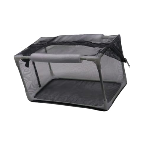 Aquarium Separation Net Breeding Box Nylon Mesh Multipurpose Pp Frame with Zipper for Fish Spawn Hatchery Easily Install, 62x32x32cm - size: 62x32x32cm