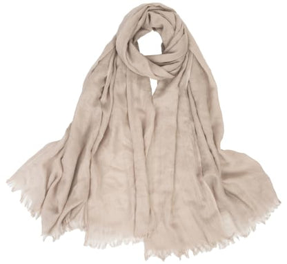 Mealah Womens Shawl Scarf - Lightweight Wrap Scarves Shawl Solid Color Sunscreen Scarve for Spring Summer Season Travel - color: Khaki