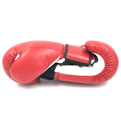 Boxing Gloves Red Kickboxing, Grappling, Fighting, Muay Thai Training Boxing Bag Gloves, Punch Bags and Focus Pads Punching Plain-Blank Vinyl Gloves No Logo - size: 10oz