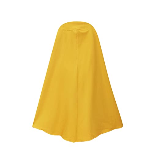 IBTOM CASTLE Abaya for Girl Kids Hijab Scarf Muslim Dress Two-piece Ramadan Prayer Clothes Islamic Arabic Kaftan Khimar Robe - color: Yellow, size: 13-14 Years