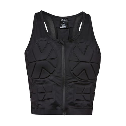 Zena Sport - Adult Chest Protector Vest for Women - Front Zip Padded Compression Vest - for Contact Sports, Lacrosse, & More - size: XX-Large