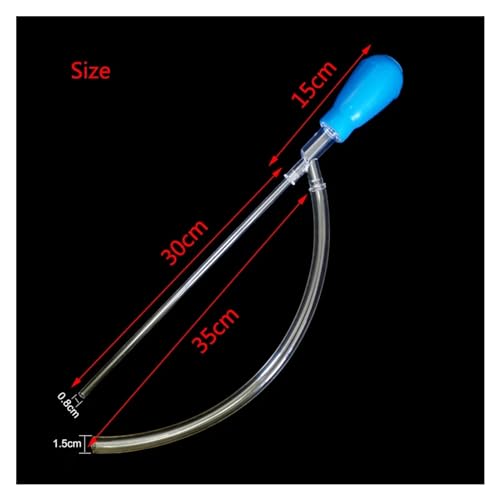 Aquarium Fish Tank Cleaning Tool Pipette Fish Tank Siphon Pump Water Changer Aquarium Accessories With Suction Defecation Tubes (Color : Black) - color: Black