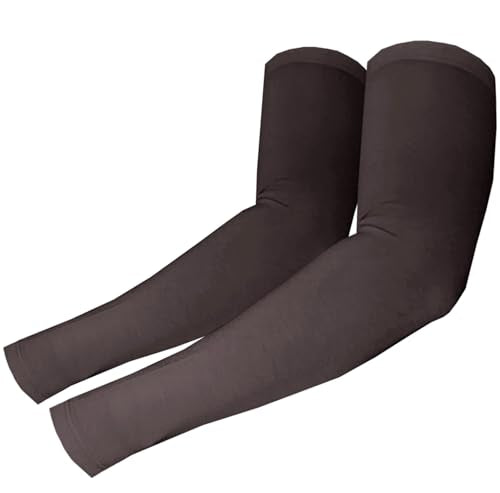 AMAL Muslim Sleeves COTTON Cover Arms For Women USA - color: Dark Grey, size: Medium
