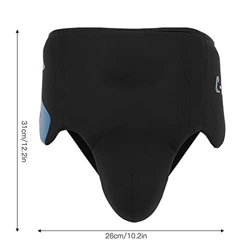 Groin Protector for Boxing, Muay Thai, Kickboxing and MMA Sparring, Taekwondo Fighting Abdominal Protector for Men - size: blue