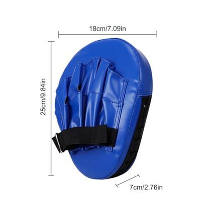 Boxing Pads Gloves Thick Adjustable Curved Focus Punching Mitts | Hand Target Training Hand Pads for Kickboxing Karate Thai - color: Blue