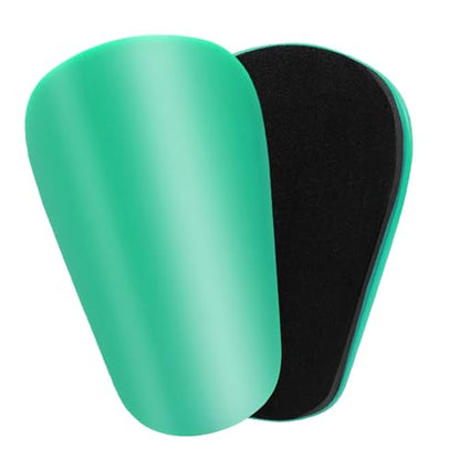 Extra Mini Soccer Shin Guards for Toddler, Kids, Youth & Adults | Ultra Lightweight Insert Small Shin Pads, Boys Girls Men Women, Shock-Absorbing Protection, 3.7×2.4 In, Training & Matches - color: Aqua