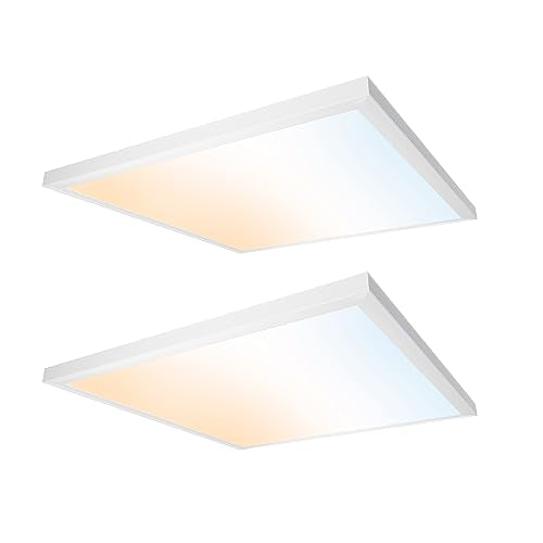 UltraLux 2x2 Surface Mount LED Panel TRIAC Dimmable 3CCT Matte White 2Pk - color: Matte White, size: 2X2 (2 Pack)