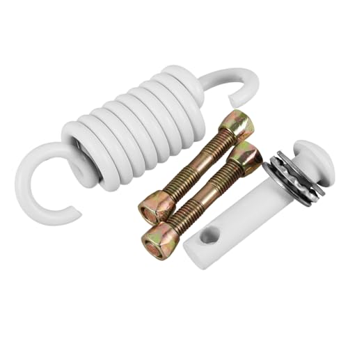 1set Metal Hammock Swing Spring Set Heavy Duty Spring Fixing Tool for Porch Swing and Hanging Chairs Durable and Reliable Accessory for Comfortable Relaxation - color: White