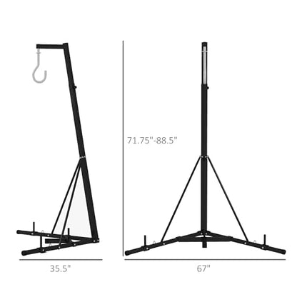Foldable Heavy Bag Stand 67" -Adjustable Height Boxing Stand for Home Gyms