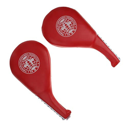 Taekwondo Pad Karate Kicking Pad Double Sided Kicking Target PU Material for Speed Strength Accuracy Suitable for Family Training Fitness - color: Red