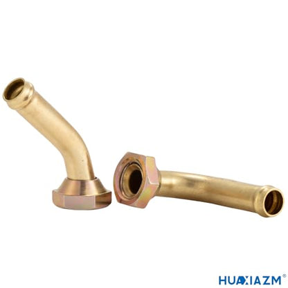 2pcs Transmission Line Fitting Brass 3/8in Tube for Accord 2.2L 1995-1997 | for Accord 1994, Prelude 1997-2001, CL 2.3L 1998-1999, CL 2.2L 1997, Radiator Transmission Line Fittings (M14x1.5 Thread)