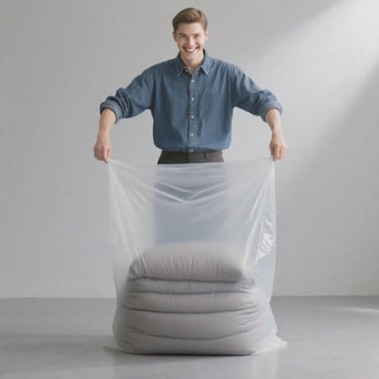 55x63 Inches Large Clear Plastic Bag Great for Storage and Moving | Large Plastic Bags Perfect for Moisture proof, Dustproof, Luggage, Furniture, Big Plush Toys, Equipment and More (10 Pack) - size: 55 x 63"