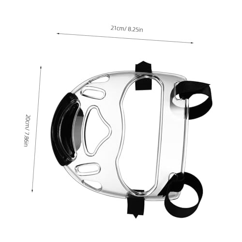 Angoily Taekwondo Mask, Clear Kickboxing Sparring Headgear, Breathable Martial Arts Face Protection - color: 5pcs