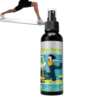 Yoga Mat Grip Spray – Slip-Resistant Anti-Slip Spray, Enhances Mat Traction, Quick-Dry Formula, Multi- Yoga Solution | Ideal For Weightlifting, Gymnastics, Rock Climbing, Home Gym, Training - color: 120ml