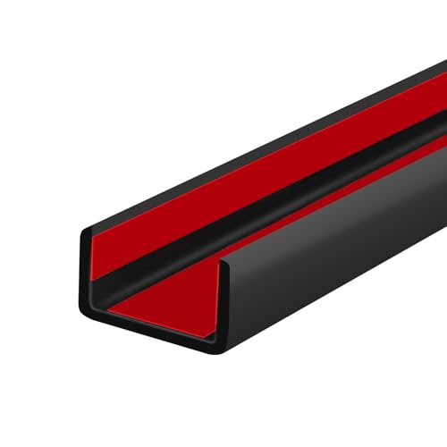 Rubber Edge Trim, 1-3/8 inch (35mm) Wide U Channel Edge Trim, Big Size U Shaped Trim, Self Adhesive Edge Banding for Plywood, Woods,Interior Doors, Countertop, Length 20Ft, Black - size: Size1-3/8"(Fit 1-5/16"~1-716"), L20'