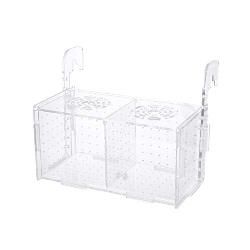 POPETPOP Fish Breeding Box - Box for Fish Tank Acrylic Acclimation Hatchery Incubator Aquarium for Small Shrimp - size: Size 6
