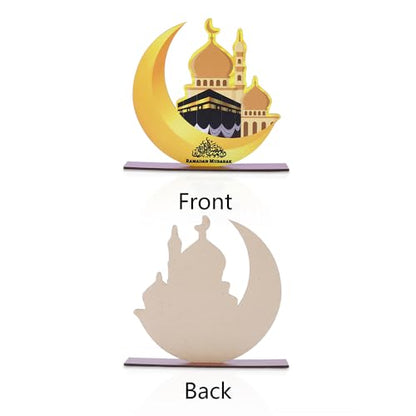 Ramadan Decorations,Eid Mubarak Table Decor,Happy Ramadan Kareem Signs,Al-Fitr Tabletop Party Supplies for Home Kitchen