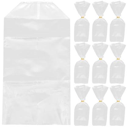 50pcs Small Fish Transport Bags with Reinforced Bottom and Carry Handle, Leakproof Plastic Packaging Bags for Live Fish Shipping and Seafood Packing (20x35x12cm)