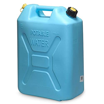 Scepter Portable Plastic Military Style Food Grade 5 Gal Water Jug Container with Reversible Spout for Camping & Emergency Storage, Blue - size: 1 Pack