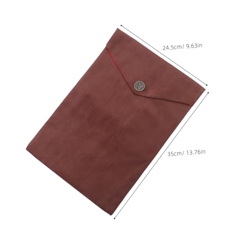 Buddhist Scriptures Pouch Quran Pouch Coffee Color Velvet Religious Book Storage Bag for Temple Use