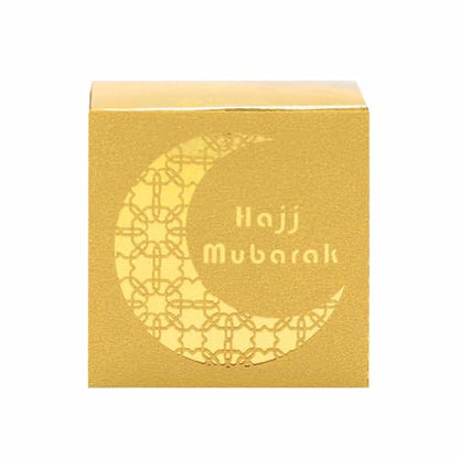 50 Pieces Eid Mubarak Boxes, Ramadan Goodie Gable Boxes, Reflective Paper Crescent Design Gift Boxes for Middle Eastern Festival Celebrations and Treats