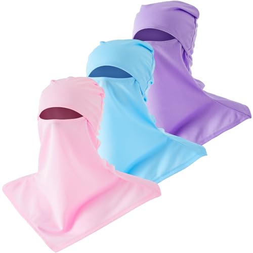 SATINIOR 3 Piece Balaclava Face Cover Sun Protection Neck Cover Summer Balaclava for Men Women Outdoor Sports UV Protector - color: Morandi Colors