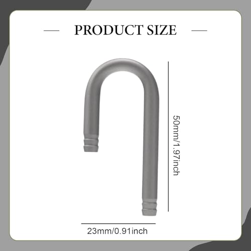 Aquarium U Shape Tube Connector for CO2 Systems and Air Pumps, Stainless Steel, 4mm ID Tubing, 1.97inch Length