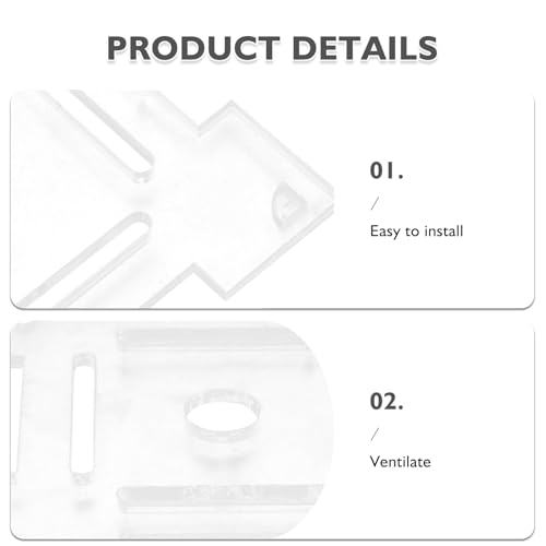 Clear Acrylic Fish Tank Lid with Feeding Holes, Multi-Slots and Corner Guards - Aquarium Anti-Jumping Top Cover for 4.7''X4.7'' Breeder Terrariums