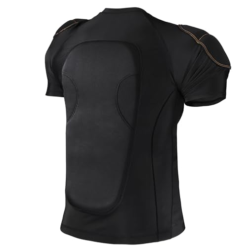 Men's Snowboard Protective Padded Shirt for Back Spine Shoulder Chest Protector Ski lmpact Shirt - size: X-Large