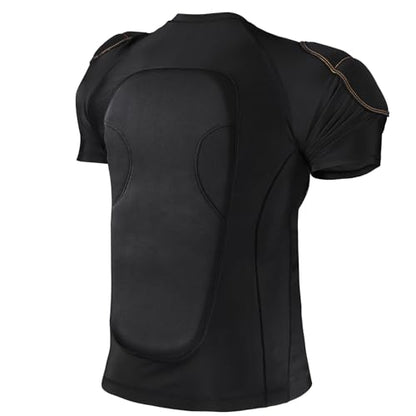Men's Snowboard Protective Padded Shirt for Back Spine Shoulder Chest Protector Ski lmpact Shirt - size: Small