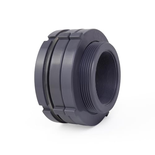 ChillWaves PVC Bulkhead Fitting 3" Double Thread Connector Adapter for Water Tank, Aquariums, Rain barrels(1-PACK) - size: 3 Inch, style: Bulkhead Fitting