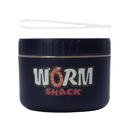 Fishing Bait Container, Insulated Stainless Steel, Live Bait Storage, Worm Storage Box, Nightcrawler Box, Bait Tank, Compact and Durable,Small and Portable, Keeps Bait Fresh and Alive - color: Blue