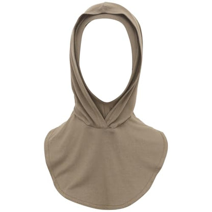 dPois Plain Ready To Wear Amira Hijab for Women Soft Muslim One Piece Instant Hijab Headscarf for Daily Wear - color: Hazel