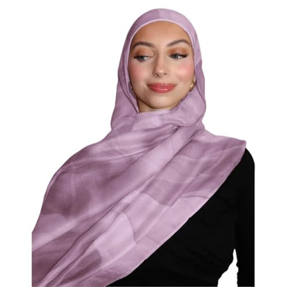 ZGMYC Watercolour Floral Printed Hijab Scarf for Women Soft Modal Cotton Instant Hijab Head Wraps Shawls Long Scarves - color: Color 19