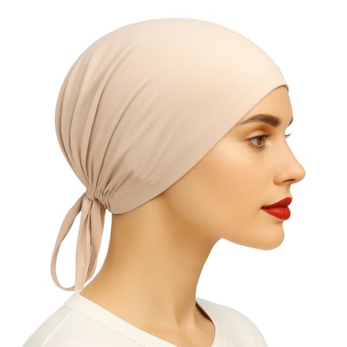 The Grip Cap Non-Slip Hijab Undercap for Women (Tan, White, Beige & Nude) - color: Beige