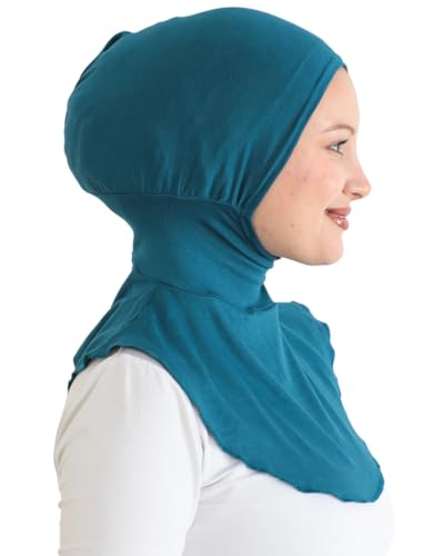 Prien Sport Hijab For Women, Muslim Head Scarf, Flexible Turban Girls, Chic Islamic Wear For Gym, Neck Collar Bonnet Viscose - color: Turquoise