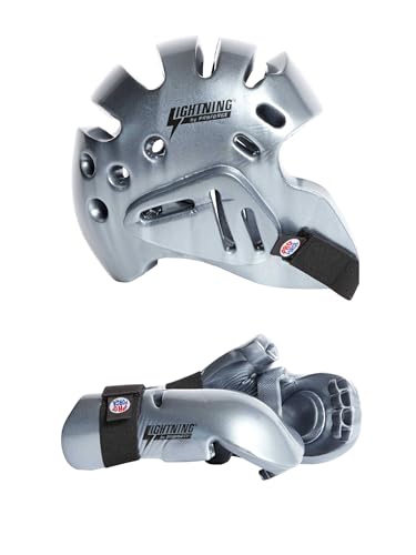Proforce Lightning Martial Arts Protective Sparring Gear Bundle - Headgear/Gloves - color: Silver, size: Child Large