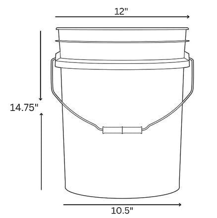 5 Gallon Food Grade Plastic Bucket with Air Tight Screw on Lid Made in USA Container (Yellow Bucket with Clear lid) - color: Yellow Bucket With Clear Lid