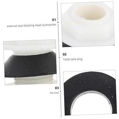 KALLORY Toilet Tank Plug 1/2 Inch Plastic Water Tower Plug Replacement with Airtight Seal for Toilet Tanks Fish Tanks Buckets 2 Pack Bathroom Accessories