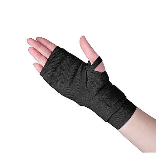 Boxing Hand Wraps Perfect Elastic Stretch Inner Boxing Gloves for Men & Women Boxing Handwraps Bandages Hand Protection Martial Arts Fighting Muay Thai Sanda for Men & Women (Pair) - color: Black