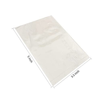Geoyee 200ct 3.5x5 Inches Flat Open End Clear Poly Bags 1.6 Mil, Small Plastic Bags Perfect for Small Business, Storage, Packaging Products, Food (3.5x5-200pcs) - size: 3.5x5 inches