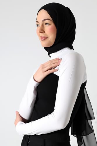 ihvan online, Women's Hijab Muslim Prayer Sleeve, Sleeves to Cover Arms for Women, Soft Stretchy Modest Hijab Arm Sleeves - color: White Neck