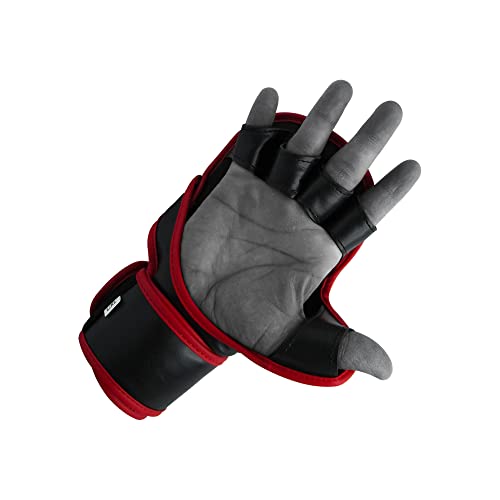 TMA MMA Gloves Sparring Grappling, Hybrid Martial Arts Mitts Men Women, Muay Thai, Punching Bag Kickboxing - size: Small-Medium