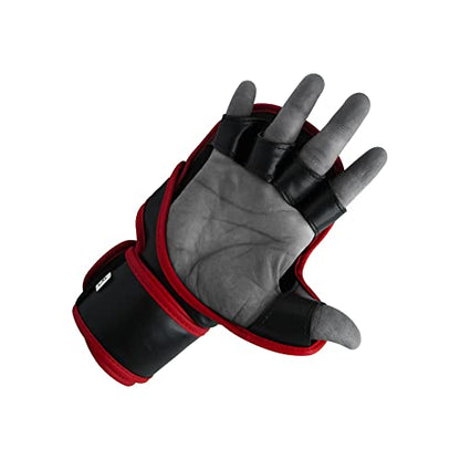 TMA MMA Gloves Sparring Grappling, Hybrid Martial Arts Mitts Men Women, Muay Thai, Punching Bag Kickboxing - size: Large-X-Large